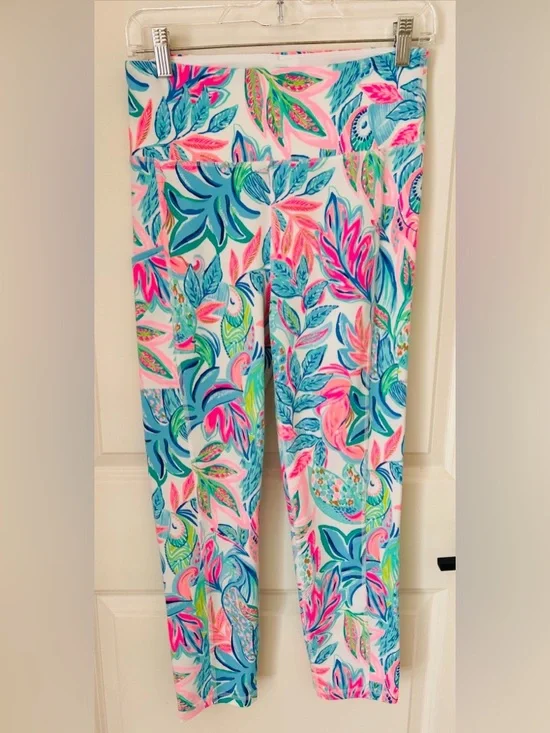 Lilly Pulitzer Weekender High Rise 24” Legging Toucan Do It Better Sz M Colorful - Picture 1 of 9